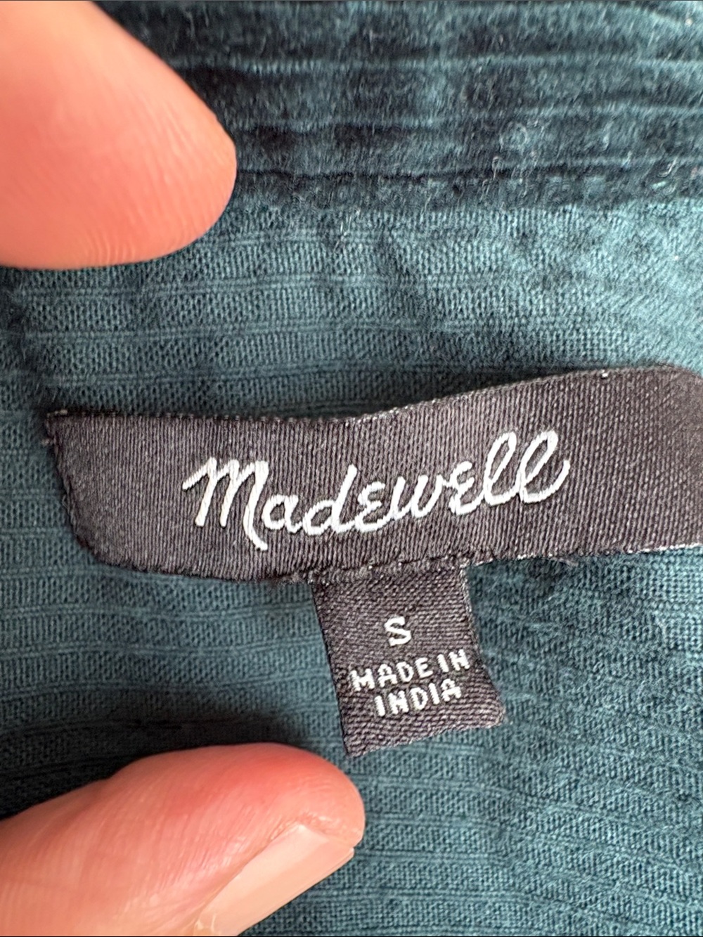 Madewell Deep Teal Corduroy Button-Up Jacket - Picture 5 of 10